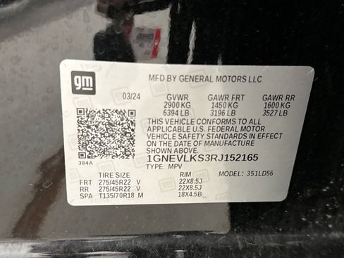 Used 2024 Chevrolet Traverse RS w/ LPO, Floor Liner Package AWD/4WD image 12