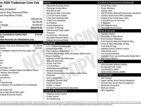 New 2026 RAM 3500 Tradesman AWD/4WD image 5