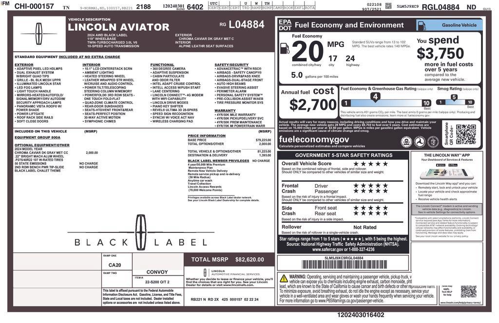 Used 2024 Lincoln Aviator Black Label AWD/4WD image 12