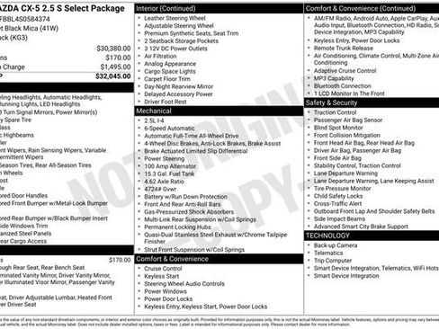 Used 2025 MAZDA CX-5 AWD 2.5 S w/ Select Package image 5