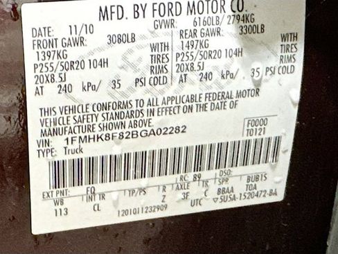 Used 2011 Ford Explorer Limited w/ 302A Rapid Spec Order Code AWD/4WD image 32