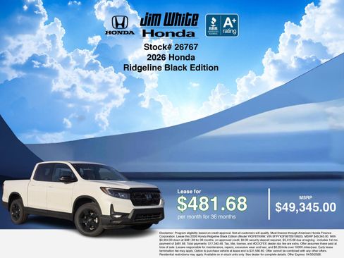 New 2026 Honda Ridgeline Black Edition image 3