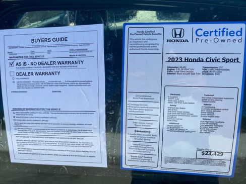 Certified 2023 Honda Civic Sport image 37