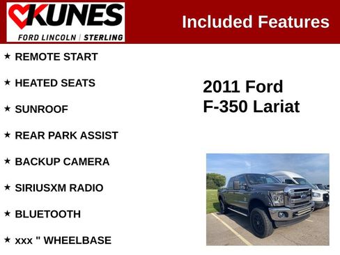Used 2011 Ford F350 Lariat w/ Lariat Interior Pkg AWD/4WD image 2