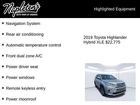 Used 2019 Toyota Highlander XLE AWD/4WD image 3