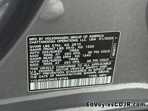 Used 2022 Volkswagen Atlas SE image 33