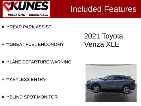 Used 2021 Toyota Venza XLE w/ Softex Package AWD/4WD image 3