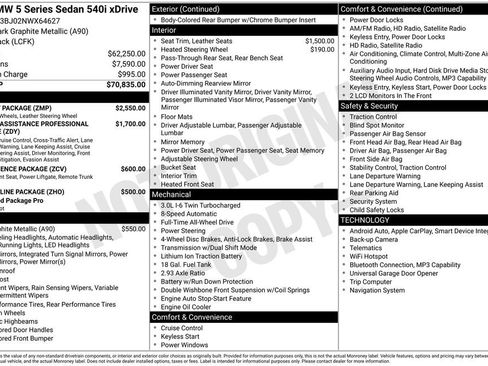 Used 2022 BMW 540i xDrive w/ M Sport Package image 25