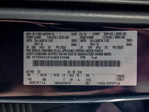 Used 2016 Ford F150 XLT w/ Equipment Group 302A Luxury image 65