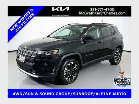 Used 2022 Jeep Compass Limited w/ Sun and Sound Group AWD/4WD image 1