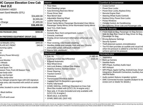 Used 2022 GMC Canyon Elevation w/ Trailering Package RWD image 37