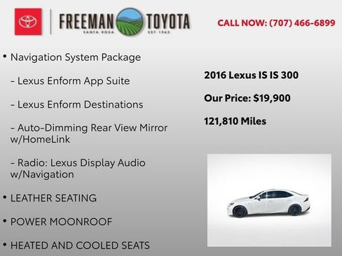 Used 2016 Lexus IS 300 AWD w/ F Sport Package image 10
