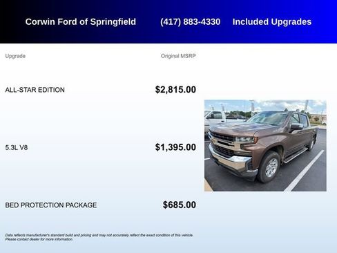 Used 2019 Chevrolet Silverado 1500 LT w/ All-Star Edition AWD/4WD image 5