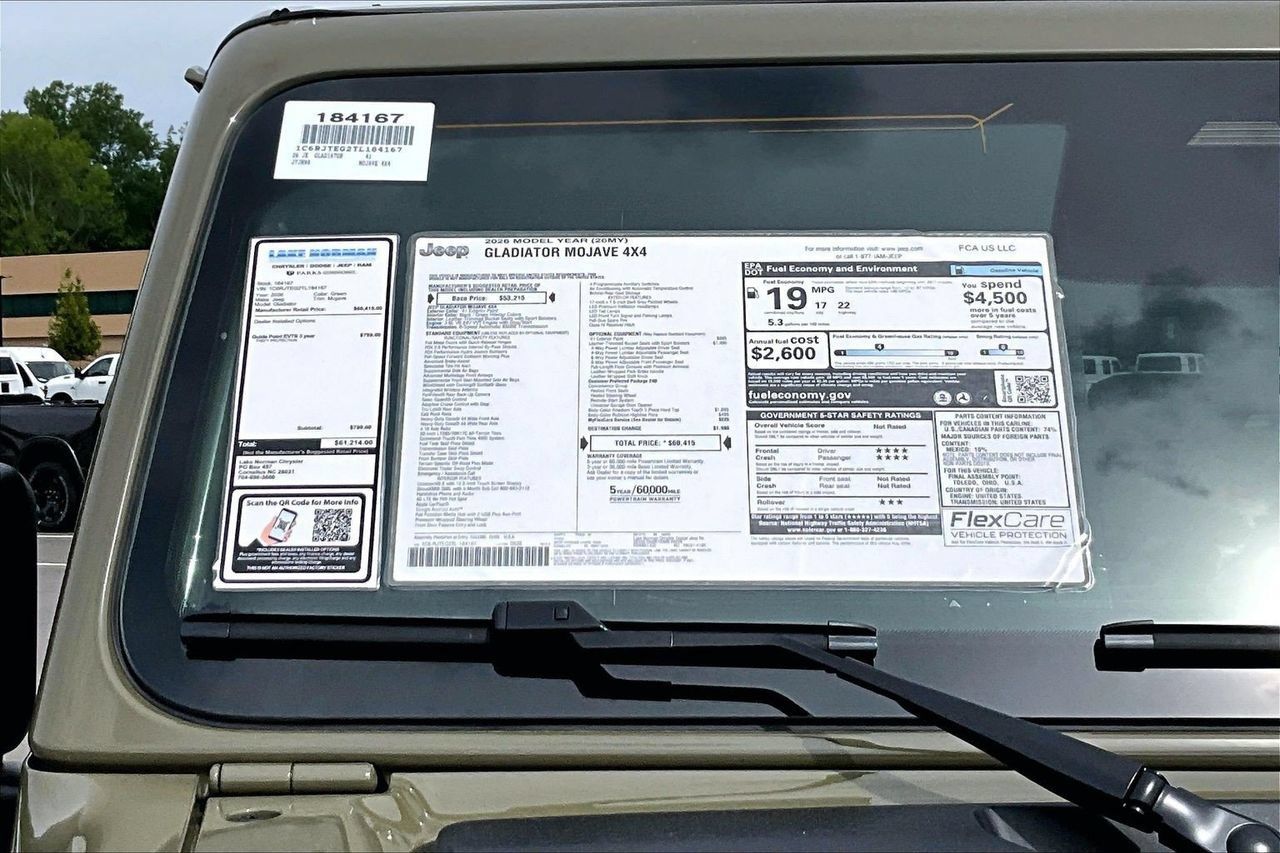 New 2026 Jeep Gladiator Mojave AWD/4WD image 36