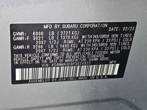 Used 2023 Subaru Ascent Limited w/ Technology Package image 61