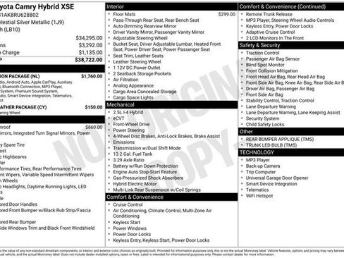 Used 2024 Toyota Camry XSE w/ Navigation Package image 36