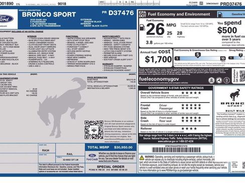 Used 2023 Ford Bronco Sport Base image 9