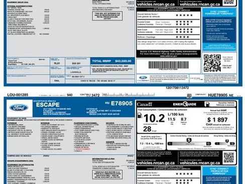 Used 2017 Ford Escape Titanium w/ Canadian Touring Package image 7