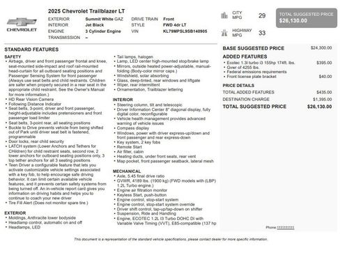 Certified 2025 Chevrolet TrailBlazer LT FWD image 33