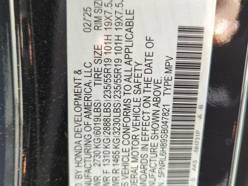 Certified 2025 Honda Odyssey Touring image 25