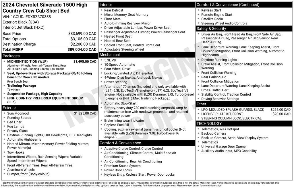 Used 2024 Chevrolet Silverado 1500 High Country w/ Midnight Edition AWD/4WD image 28