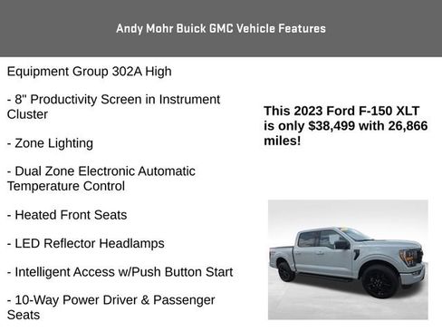 Used 2023 Ford F150 XLT w/ Equipment Group 302A High AWD/4WD image 14