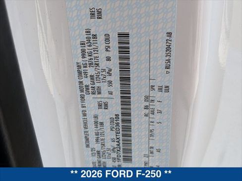 New 2026 Ford F250 XL w/ XL Chrome Package image 22