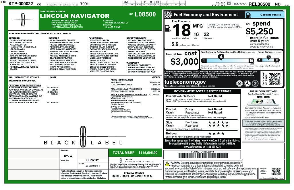 Used 2024 Lincoln Navigator Black Label AWD/4WD image 2
