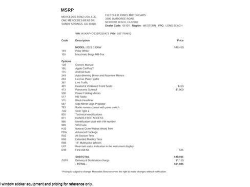 Certified 2025 Mercedes-Benz C 300 Sedan image 2