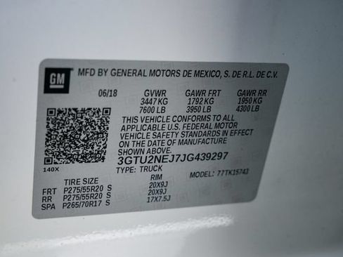 Used 2018 GMC Sierra 1500 SLT AWD/4WD image 52