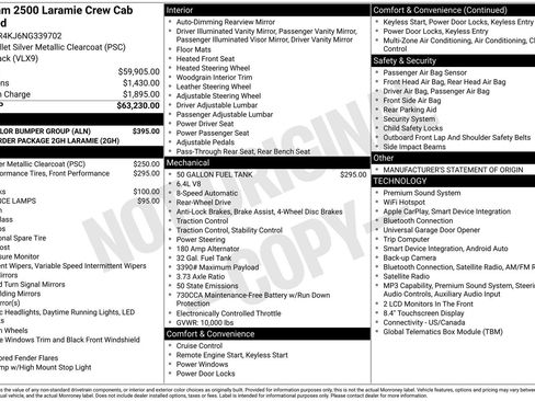 Used 2022 RAM 2500 Laramie w/ Body Color Bumper Group RWD image 27