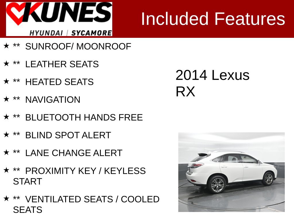 Used 2014 Lexus RX 350 AWD w/ Navigation Package image 2
