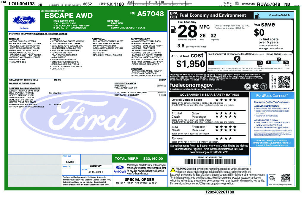 Used 2024 Ford Escape Active AWD/4WD image 16