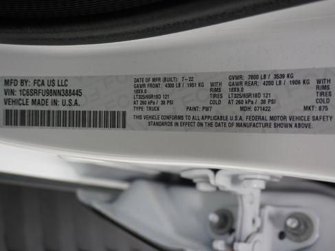 Used 2022 RAM 1500 TRX w/ TRX Level 1 Equipment Group AWD/4WD image 37