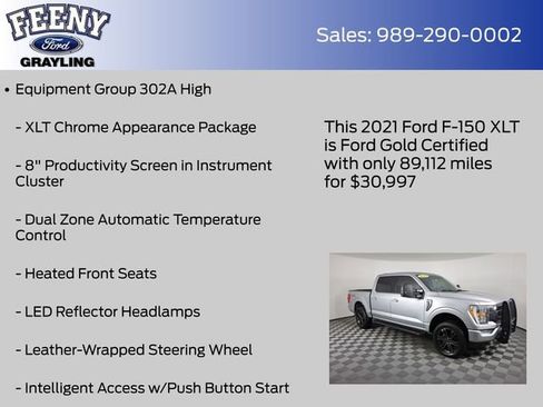 Certified 2021 Ford F150 XLT w/ Equipment Group 302A High image 13