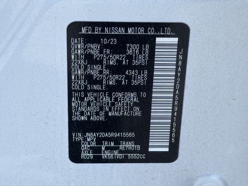 Used 2024 Nissan Armada Platinum w/ Captain's Chairs Package RWD image 43