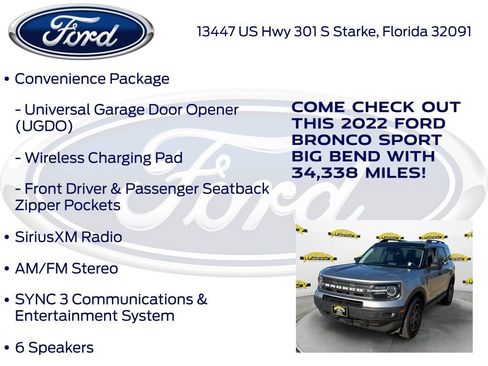 Used 2022 Ford Bronco Sport Big Bend w/ Convenience Package image 20