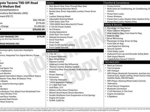 Used 2023 Toyota Tacoma TRD Off-Road w/ Technology Package RWD image 27