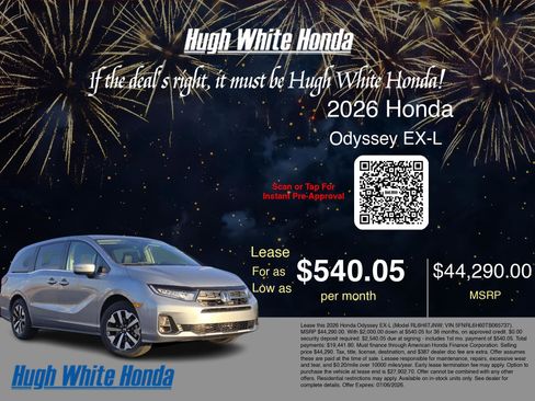 New 2026 Honda Odyssey EX-L image 3