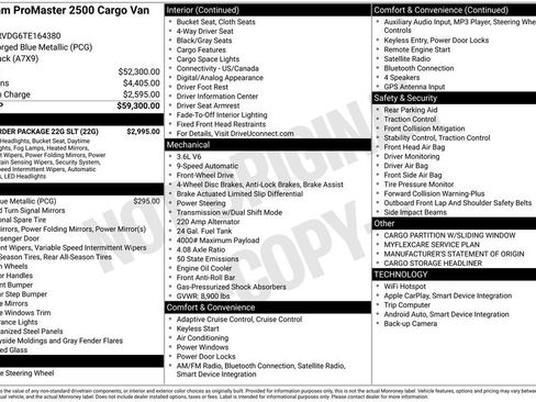 New 2026 RAM ProMaster 2500 w/ Quick Order Package 22G SLT FWD image 9