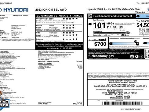 Used 2023 Hyundai Ioniq 5 SEL w/ Cargo Package AWD/4WD image 4