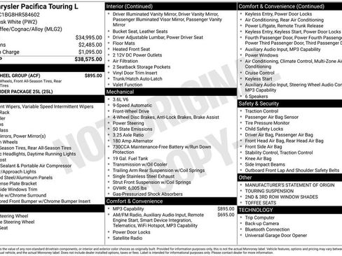 Used 2017 Chrysler Pacifica Touring-L w/ Tire & Wheel Group image 13