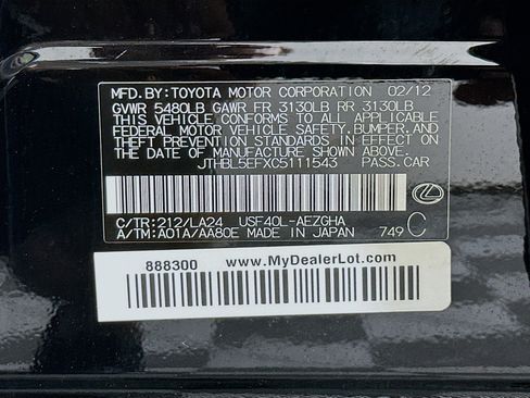 Used 2012 Lexus LS 460 w/ Sport Pkg RWD image 12