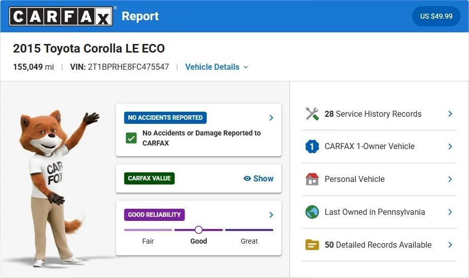 Used 2015 Toyota Corolla LE FWD image 3