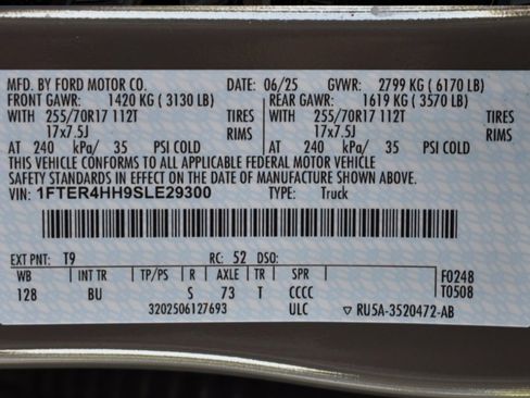 New 2025 Ford Ranger XLT w/ Equipment Group 301A High image 17