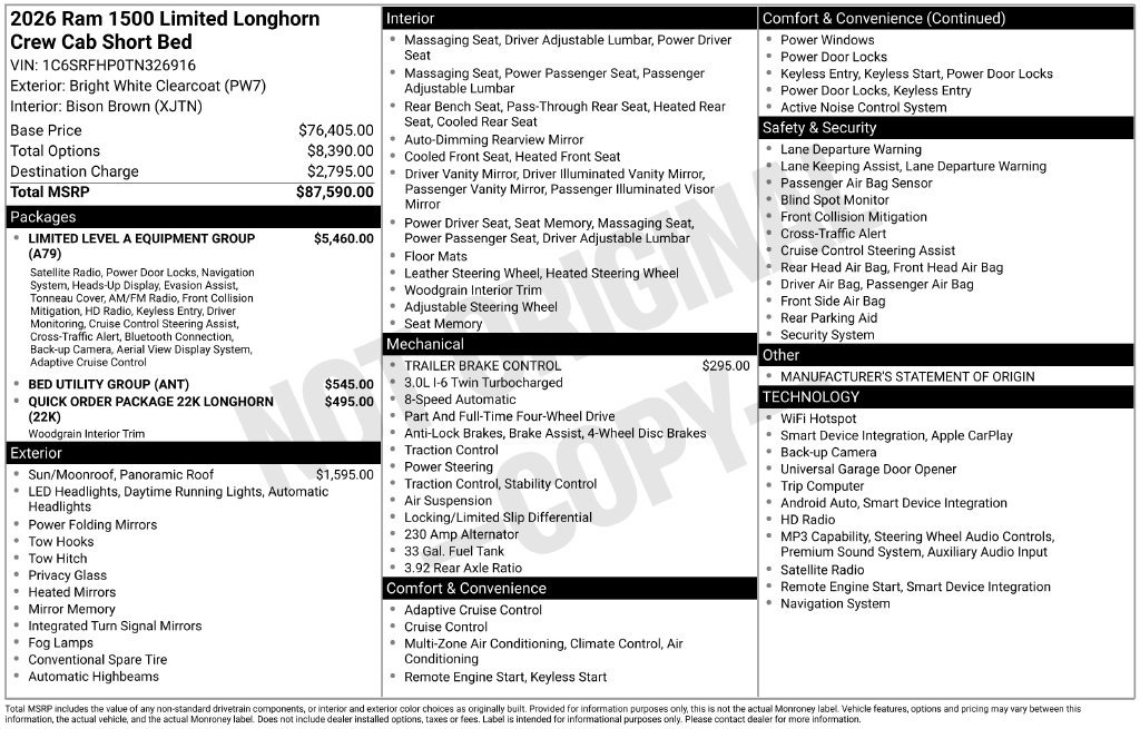 Certified 2026 RAM 1500 Limited AWD/4WD image 23