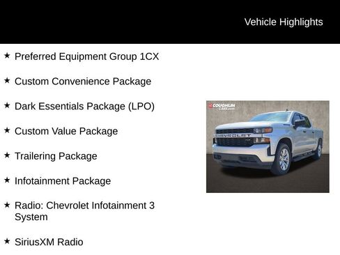Used 2022 Chevrolet Silverado 1500 Custom w/ LPO, Dark Essentials Package AWD/4WD image 2