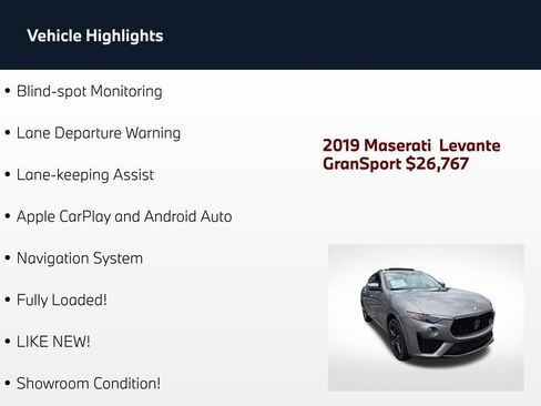 Used 2019 Maserati Levante GranSport AWD/4WD image 4
