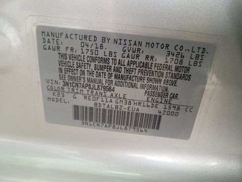 Used 2018 Nissan Versa SV w/ SV Special Edition image 33