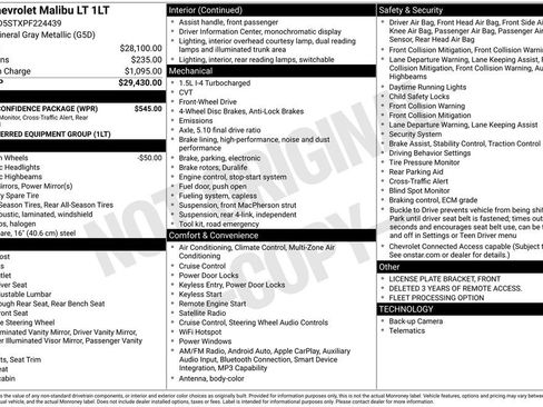 Used 2023 Chevrolet Malibu LT w/ Driver Confidence Package FWD image 12